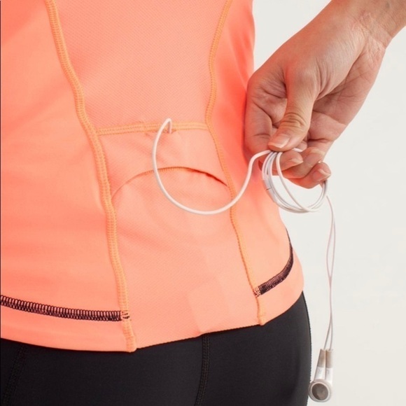 Lululemon Cardio Kick Tank Black Coral Orange - Picture 8 of 8